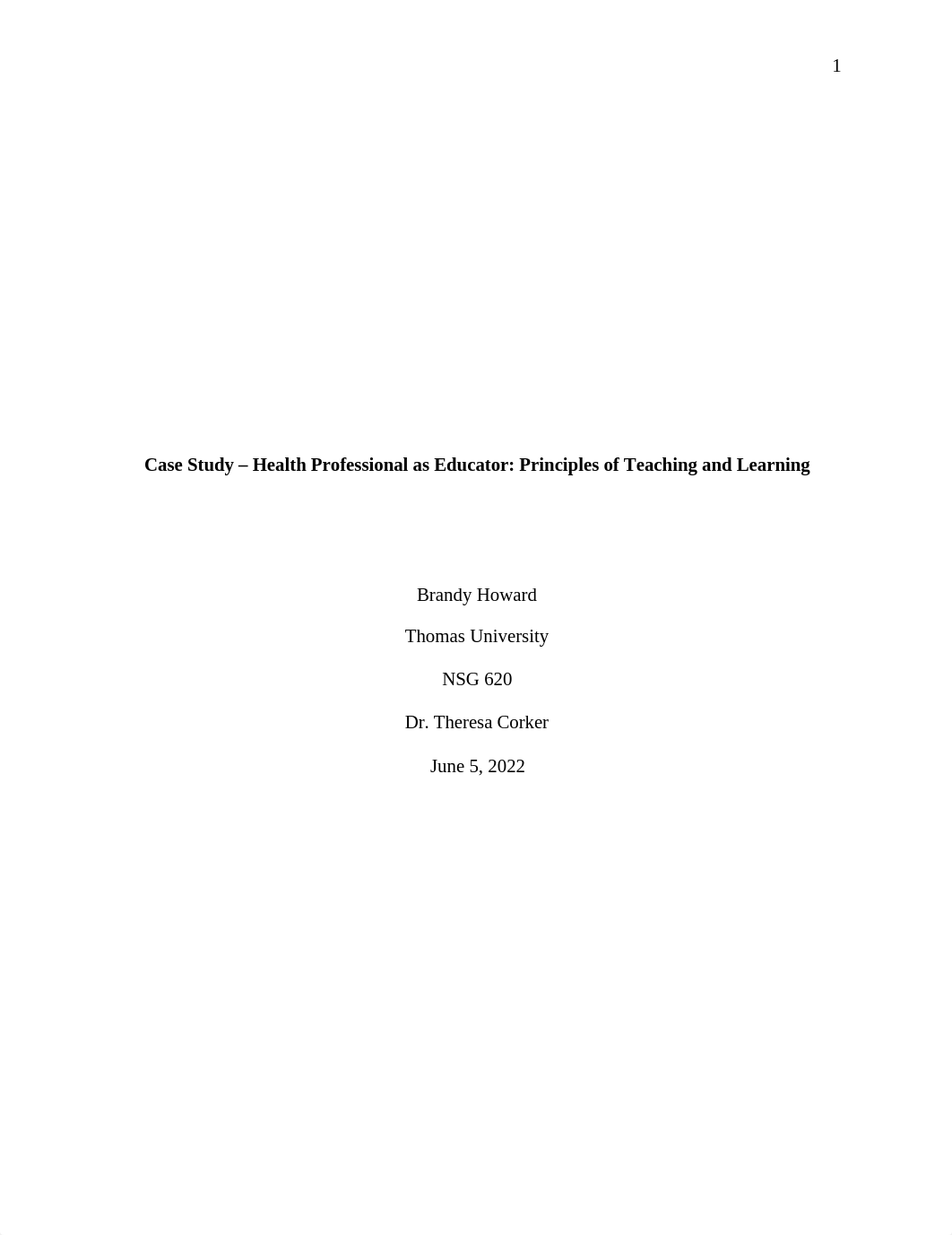 Case Study - Health Professional as Educator Principles of Teaching and Learning.docx_dim8nxxqukl_page1