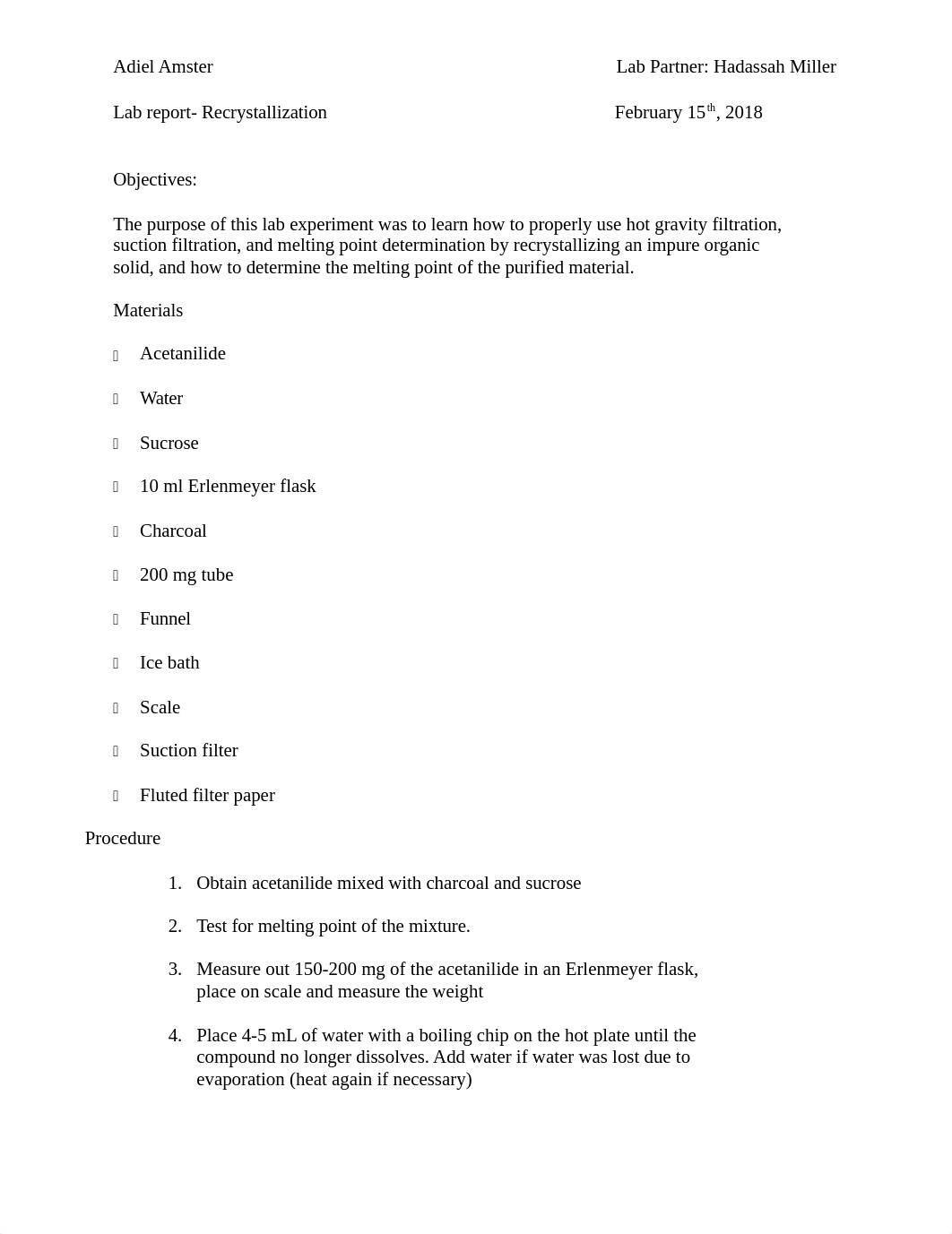 Lab report 1 organic chemistry.docx_dimd7ldksp2_page1