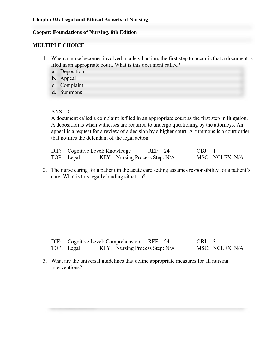 Test Bank for Foundations of Nursing 8th Edition Chapter 2.rtf.pdf_dimm80l1dt2_page1