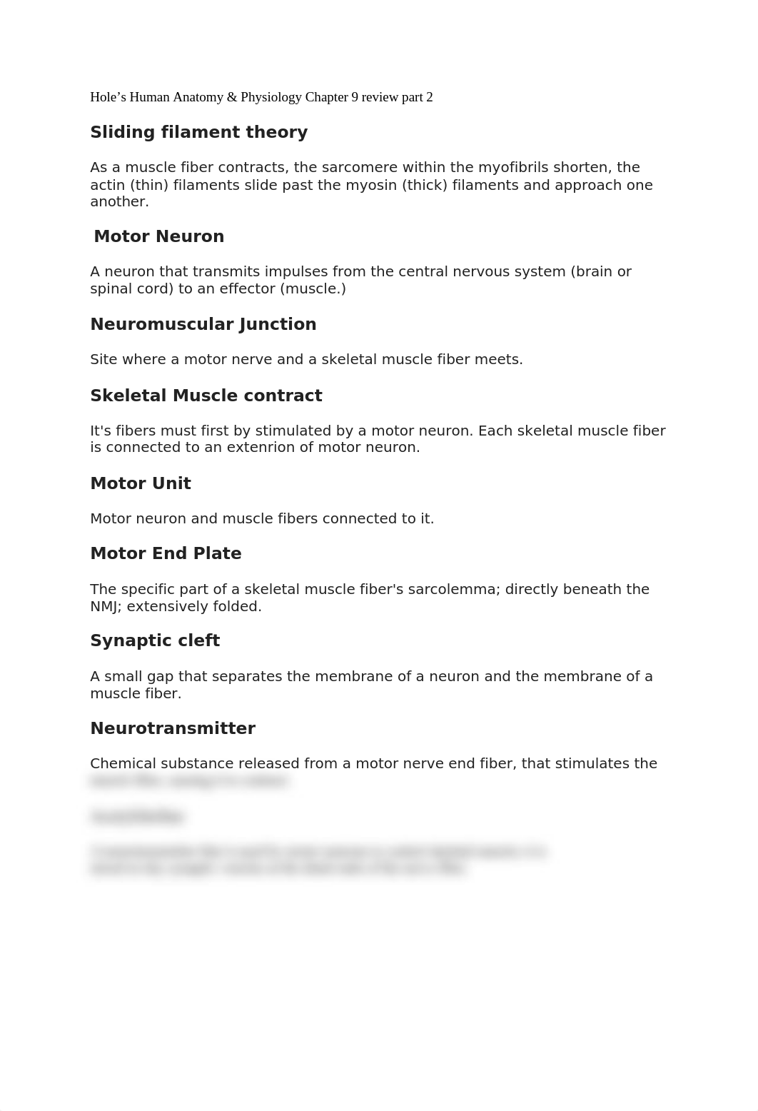 Hole's Human Anatomy & Physiology Chapter 9 review part 2_dimtscxrmxq_page1