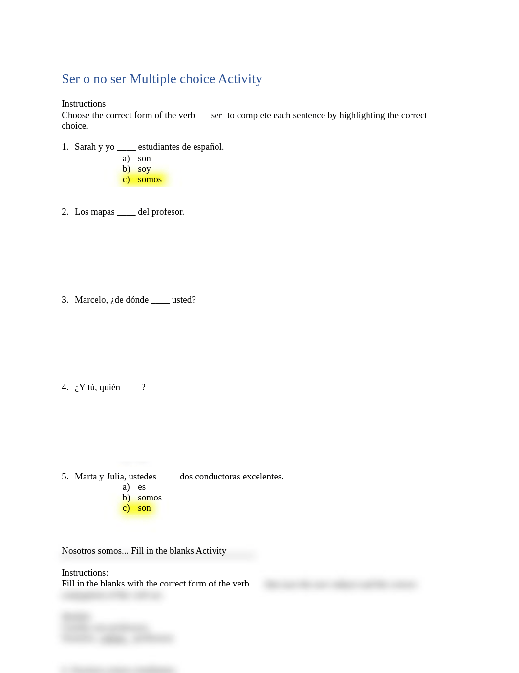 1.3 Ser o no ser Multiple choice Activity Sheet.docx_dimwsnhbct1_page1