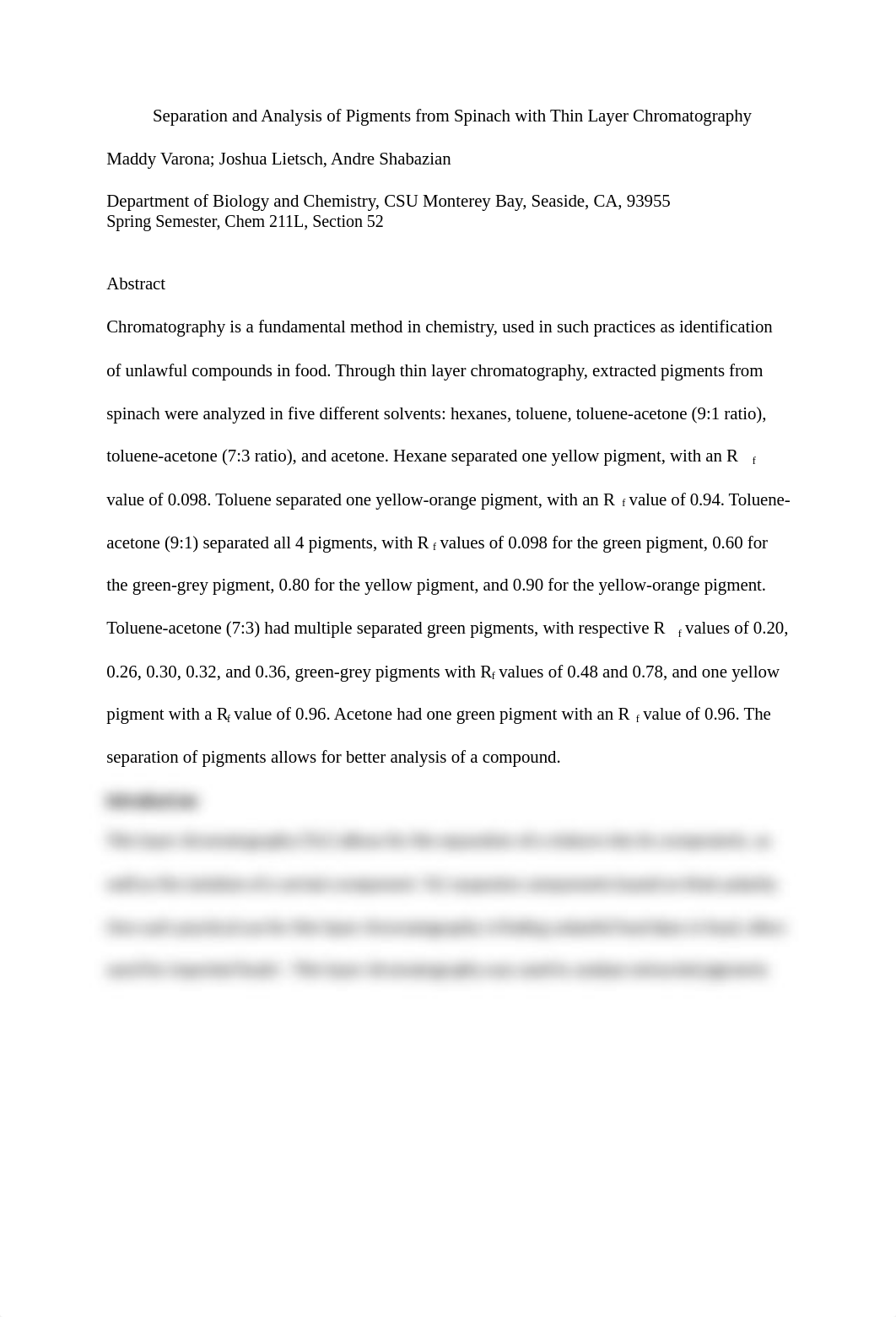 Separation and Analysis of Pigments from Spinach with Thin Layer Chromatography.docx_dind9l0azt3_page1