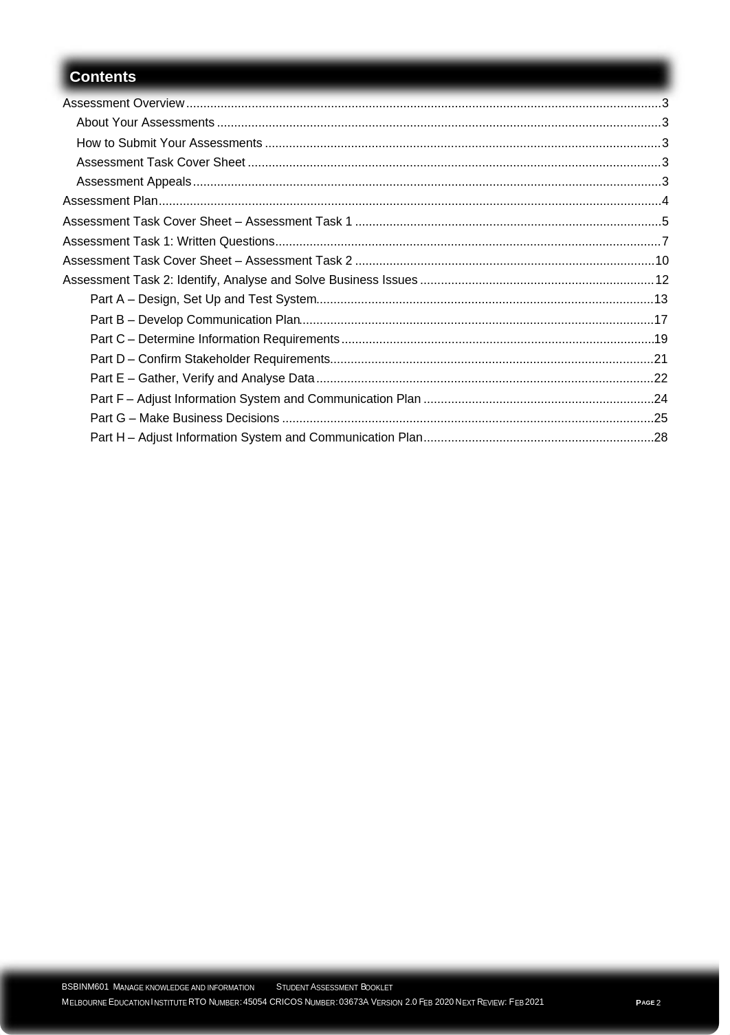 BSBINM601 Manage knowledge and information Student Assessment Booklet V2.0.pdf_dine8n3k9jv_page2