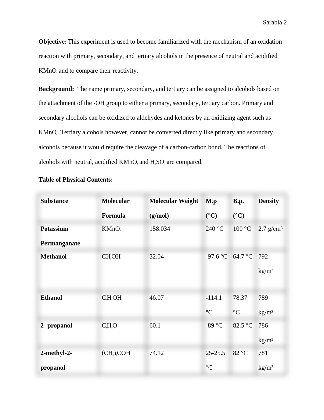 Experiment 9 Oxidation of Alcohols Aleyda Sarabia.docx_dinj2wgqhdu_page2