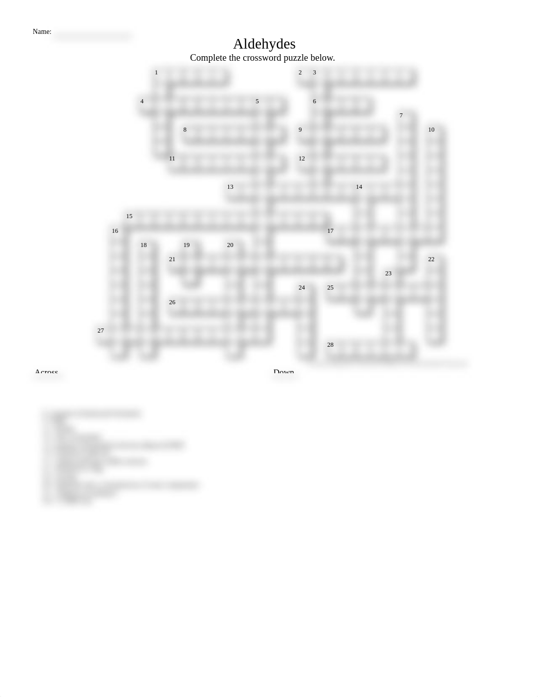 Aldehydes Complete the crossword puzzle below..pdf_dio2miqv0s0_page1