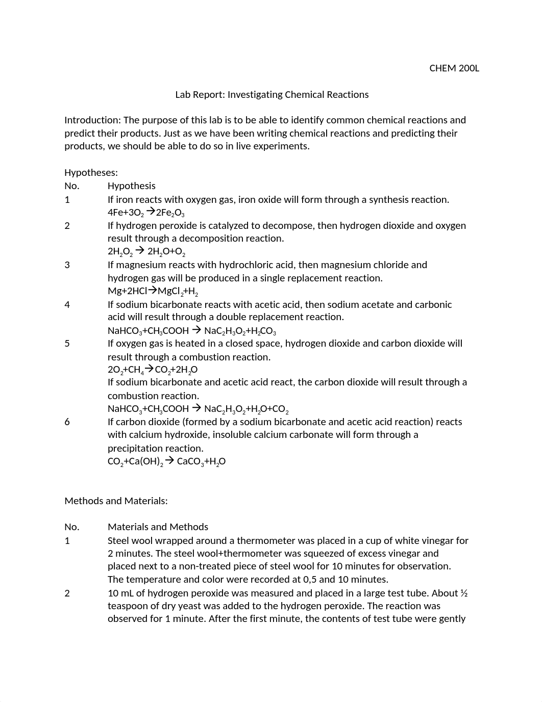 Lab Report Chemical Reactions.docx_dioh3bh4ohi_page1