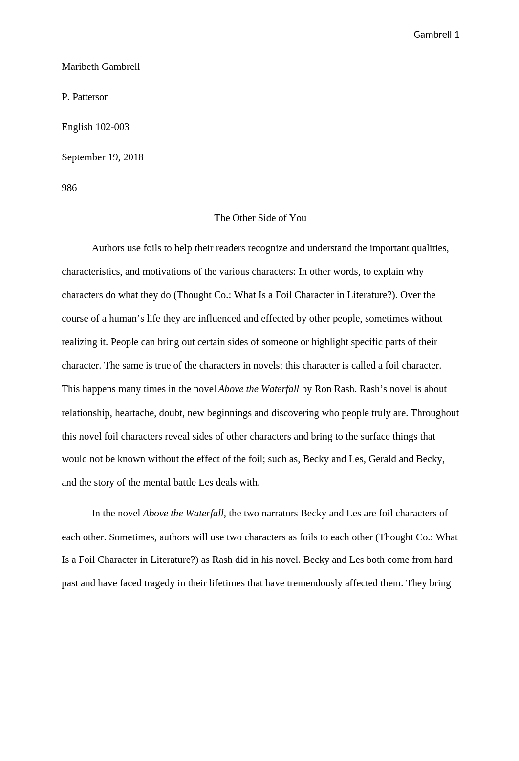 Above the Waterfall Essay.docx_dioh6g8epdm_page1