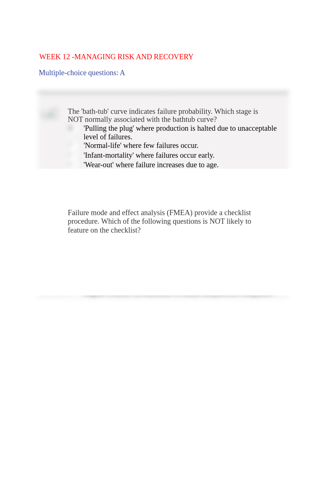 MCQWEEK 12-MANAGING RISK AND RECOVERY PRACTICE MCQ.docx_dios18665g5_page1