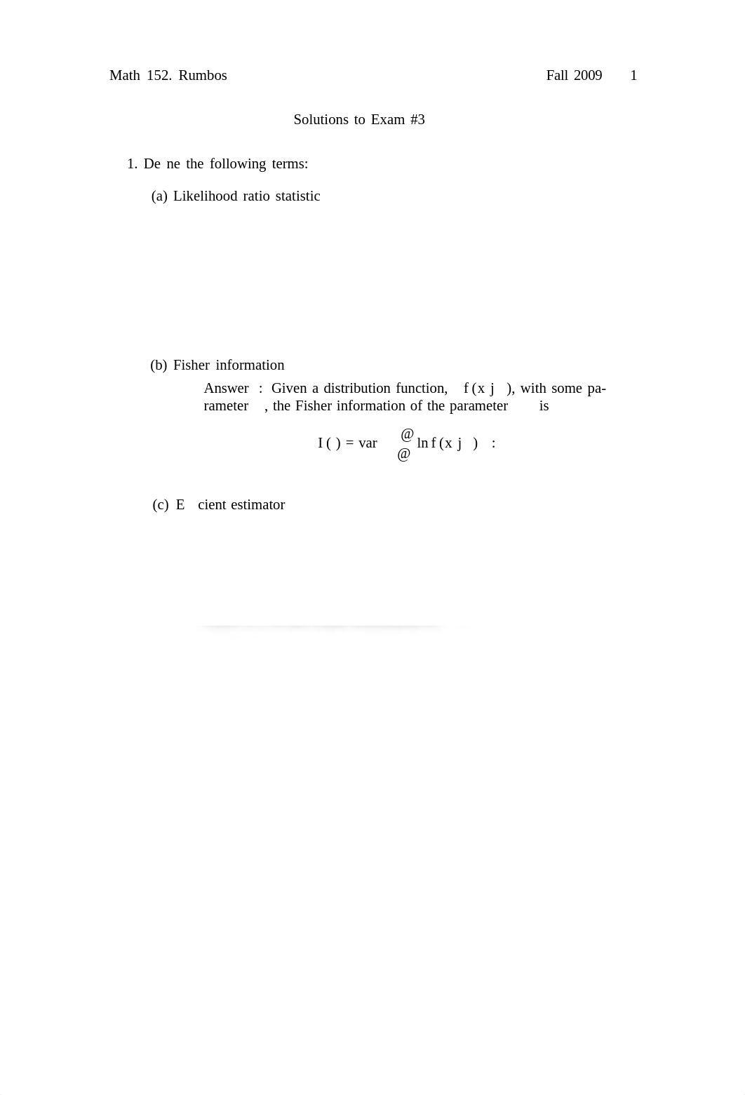 Exam 3 Solution Fall 2009 on Statistical Theory_diox1qf8q5k_page1