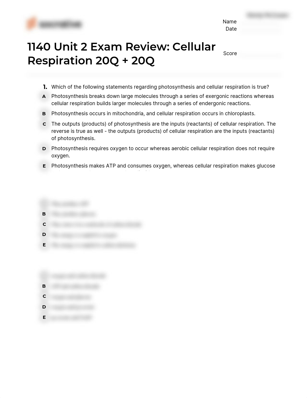 Quiz_1140 Unit 2 Exam Review Cellular Respiration 20Q + 20Q.pdf_dipjcwdqceo_page1