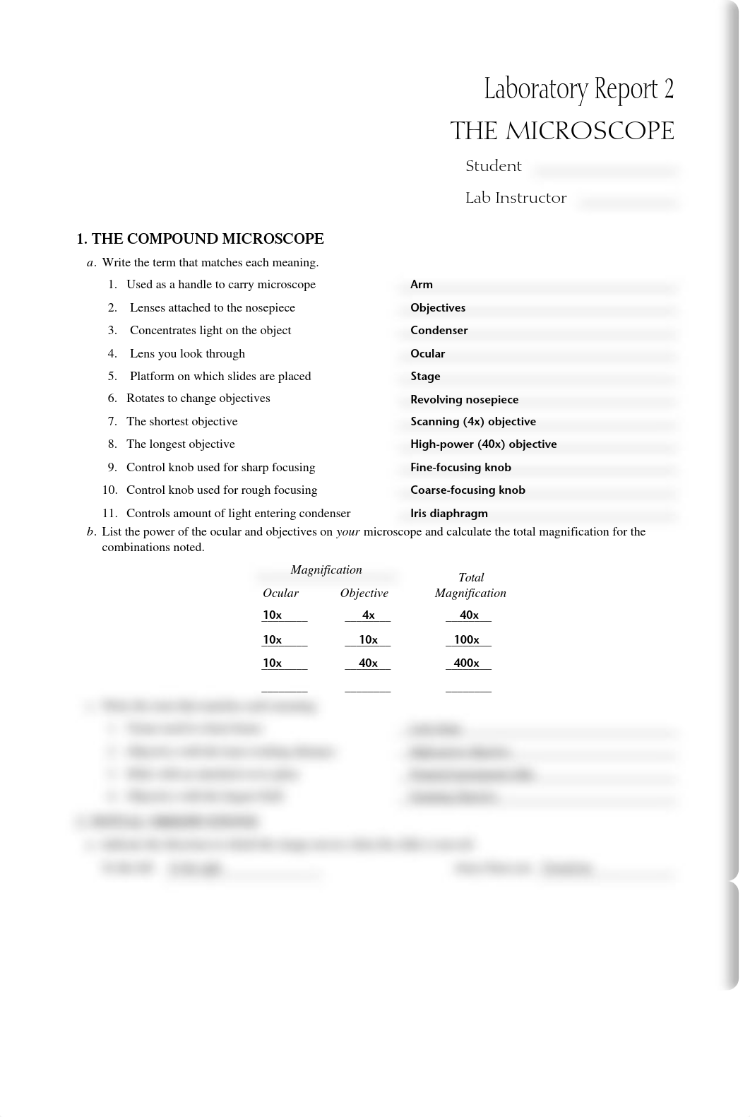 laboratory report 2 the microscope .pdf_dipph7f7mz4_page1