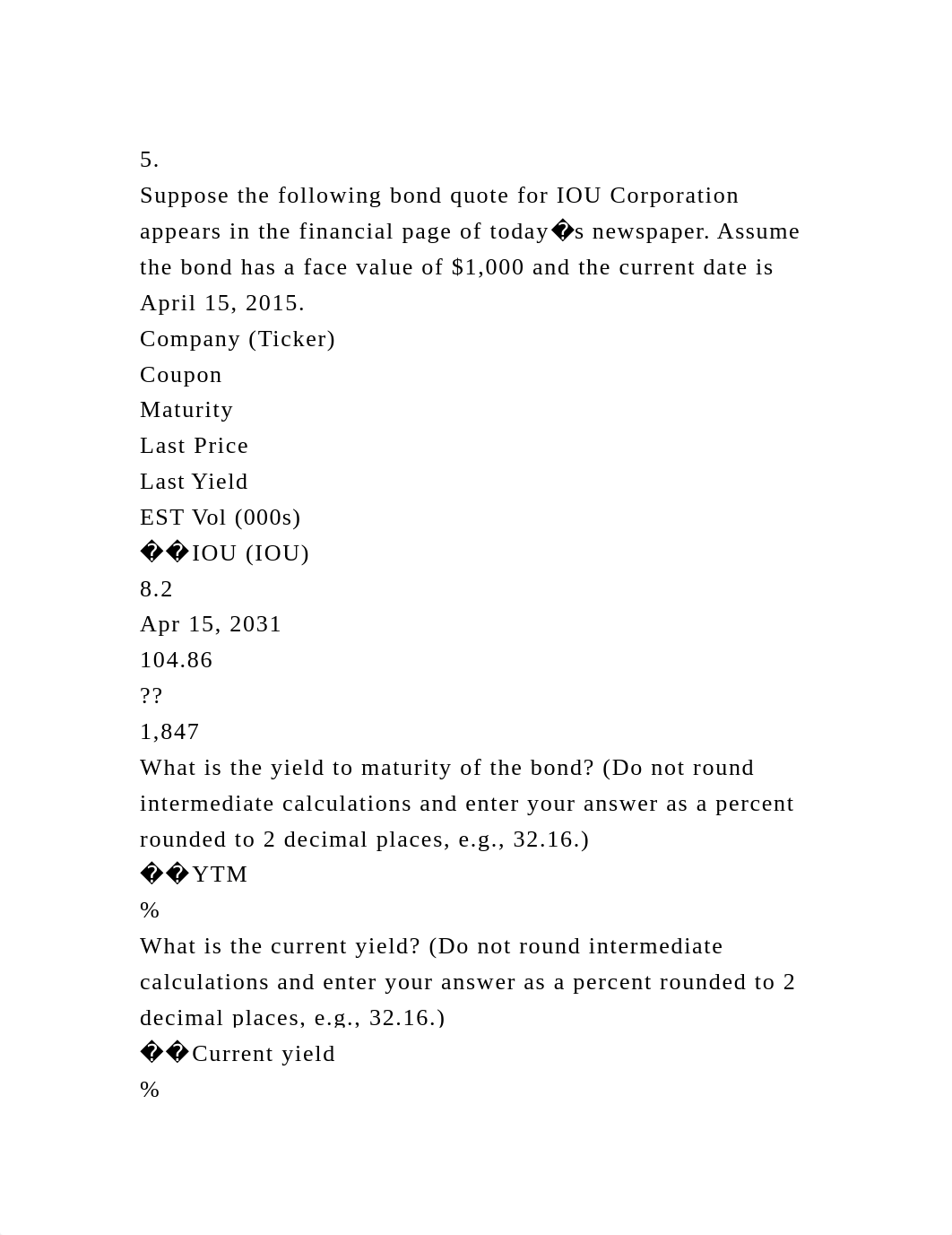 5.Suppose the following bond quote for IOU Corporation appears in .docx_dipxr38vn4e_page2