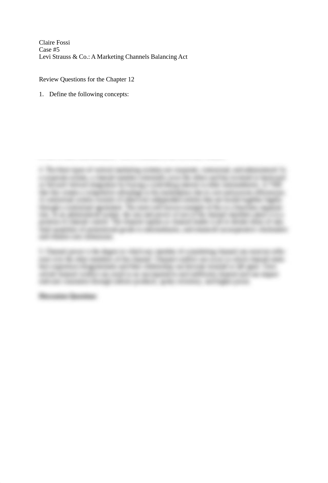 Claire Fossi MKTG 448 Case #5.docx_diq4fztjlwj_page1