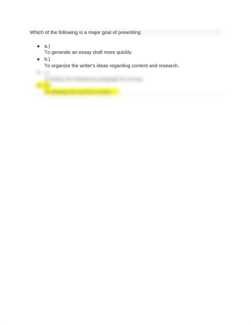 Which of the following is a major goal of prewriting-2.docx_diqihd0j8uv_page1