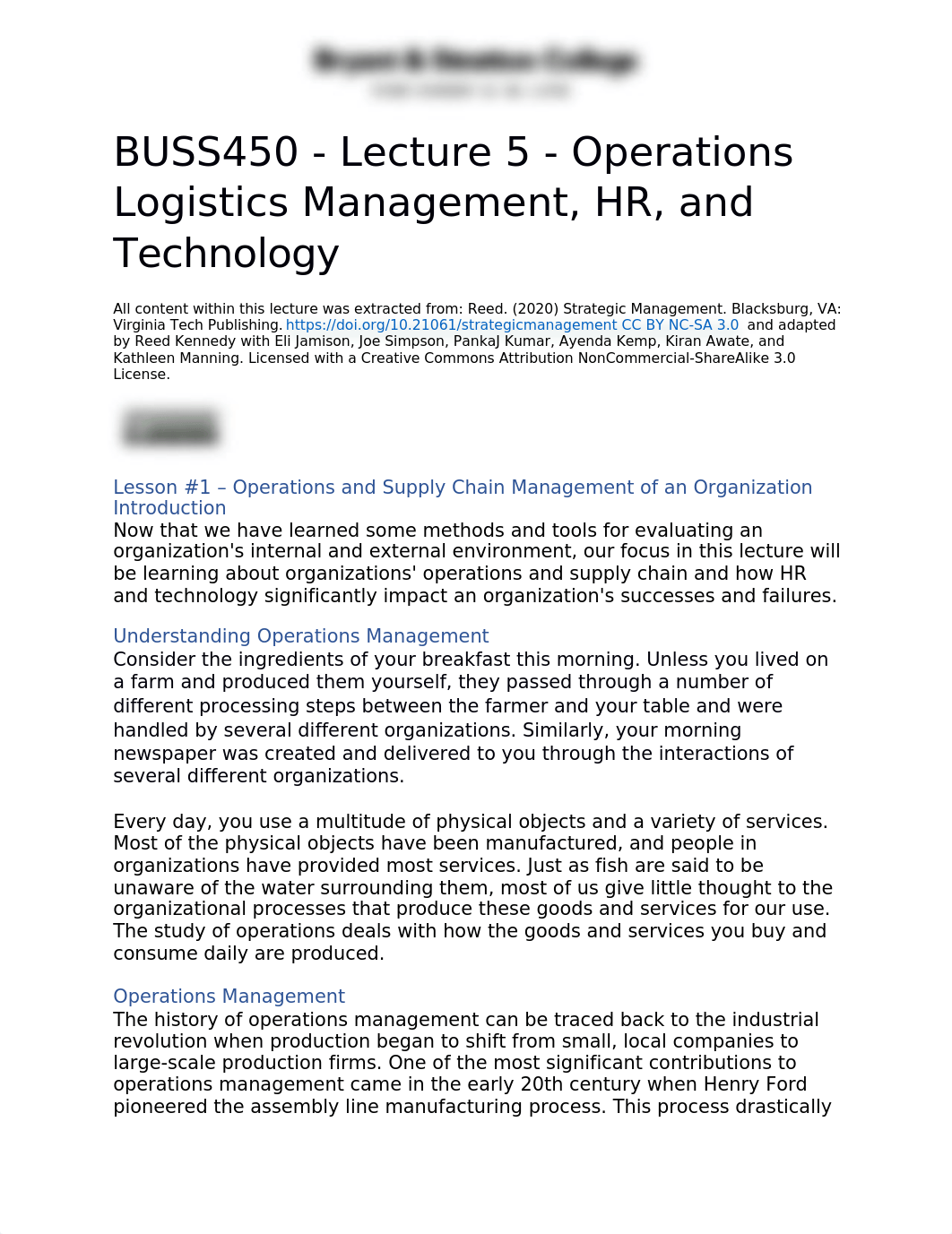 BUSS450 - Lecture 5 - Operations Logistics Management, HR, and Technology.docx_diqoj9rd5r8_page1