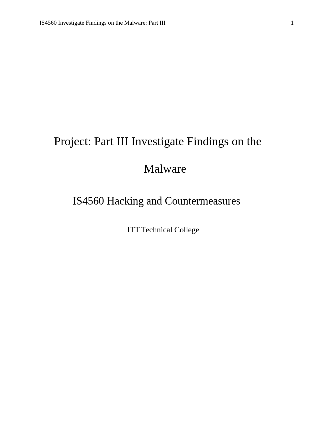 Project Part III Investigate Findings on the Malware EM_diqyxy99al7_page1