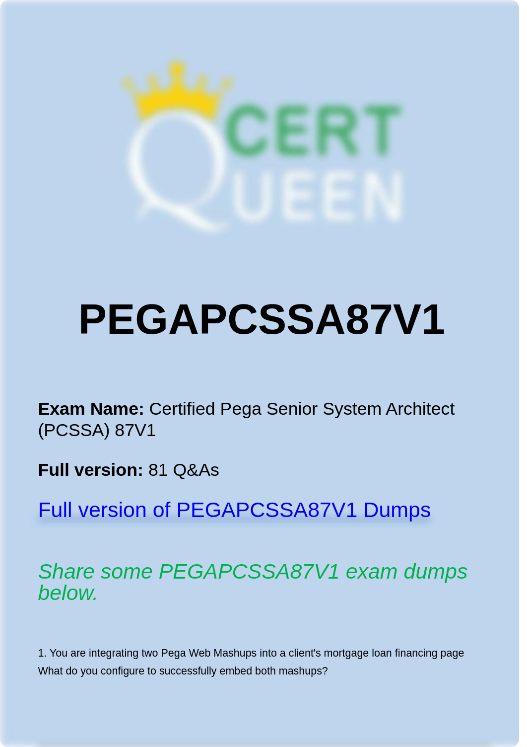 Pegasystems PEGAPCSSA87V1 Exam Real Dumps.pdf_dirbj1zatyq_page1