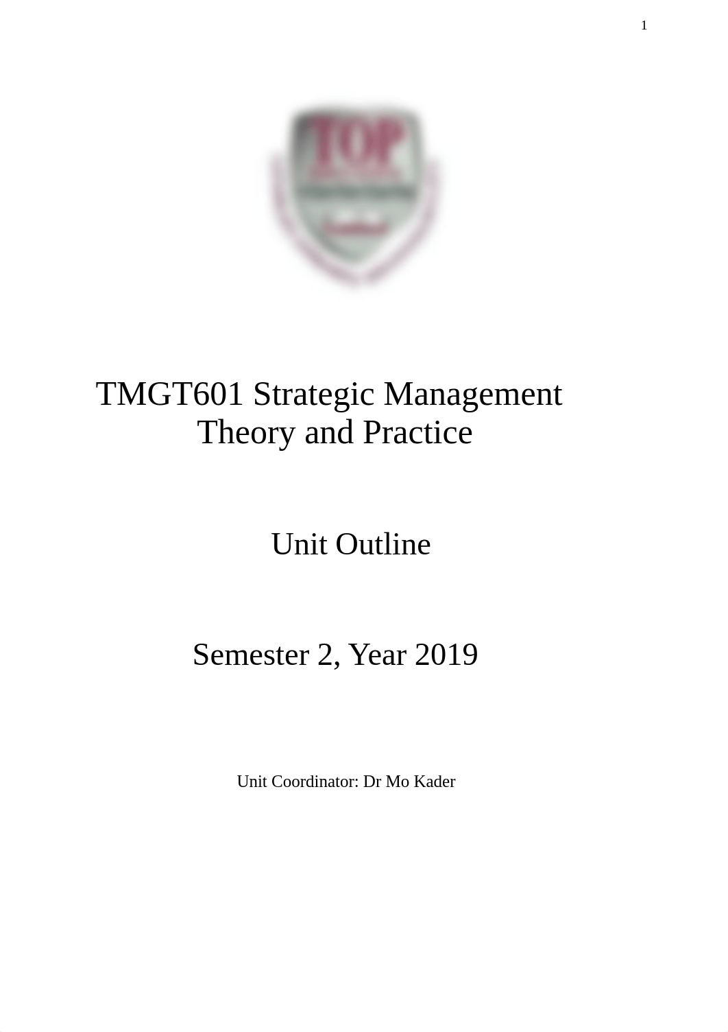 TMGT601 Unit Outline T2 5 Aug 2019.pdf_dirm0lax53x_page1