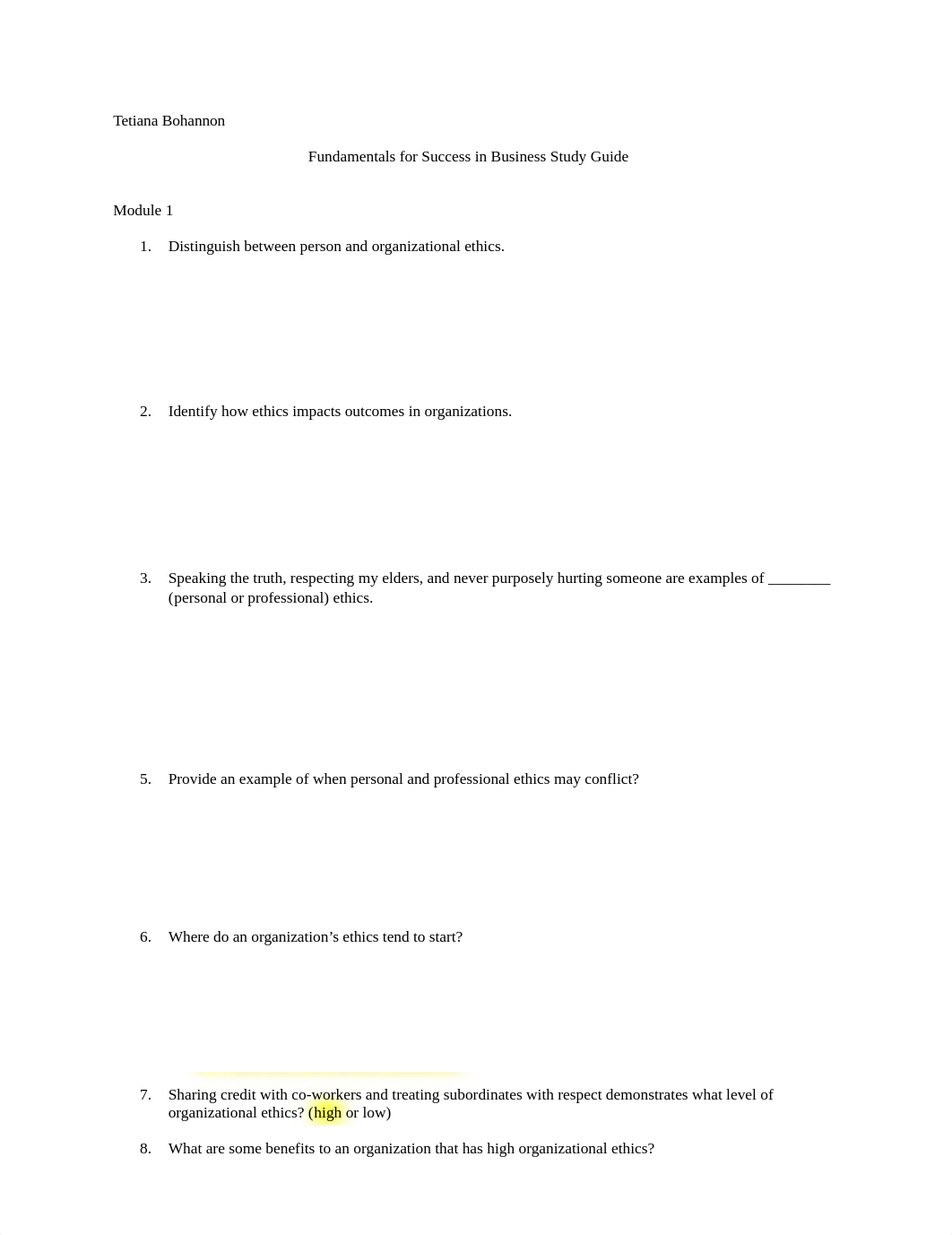 Fundamentals for Success in Business Study Guide.docx_dirq4g0exjh_page1