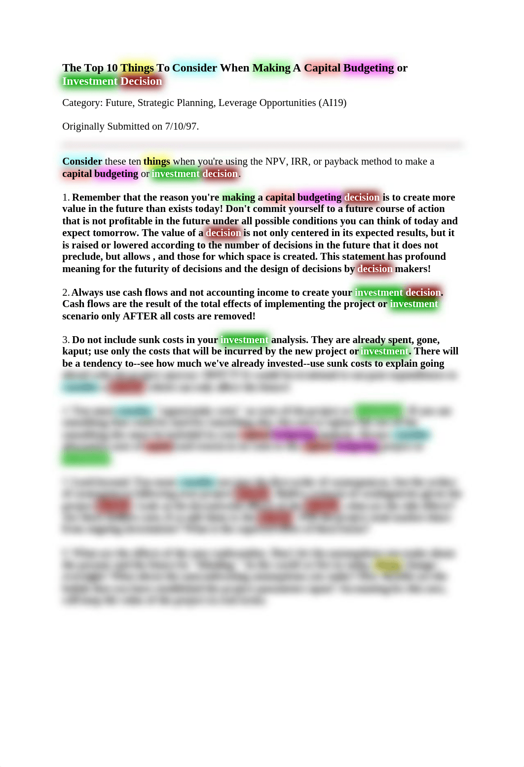 The Top 10 Things To Consider When Making A Capital Budgeting or Investment Decision.doc_dirzmqmvwxc_page1