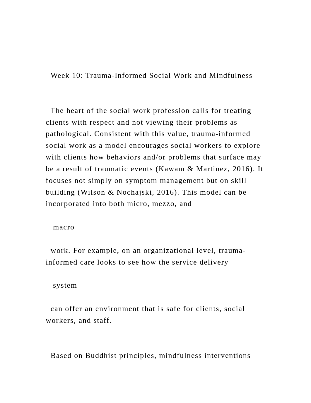 Week 10 Trauma-Informed Social Work and Mindfulness   The .docx_dis3cwv1kay_page2