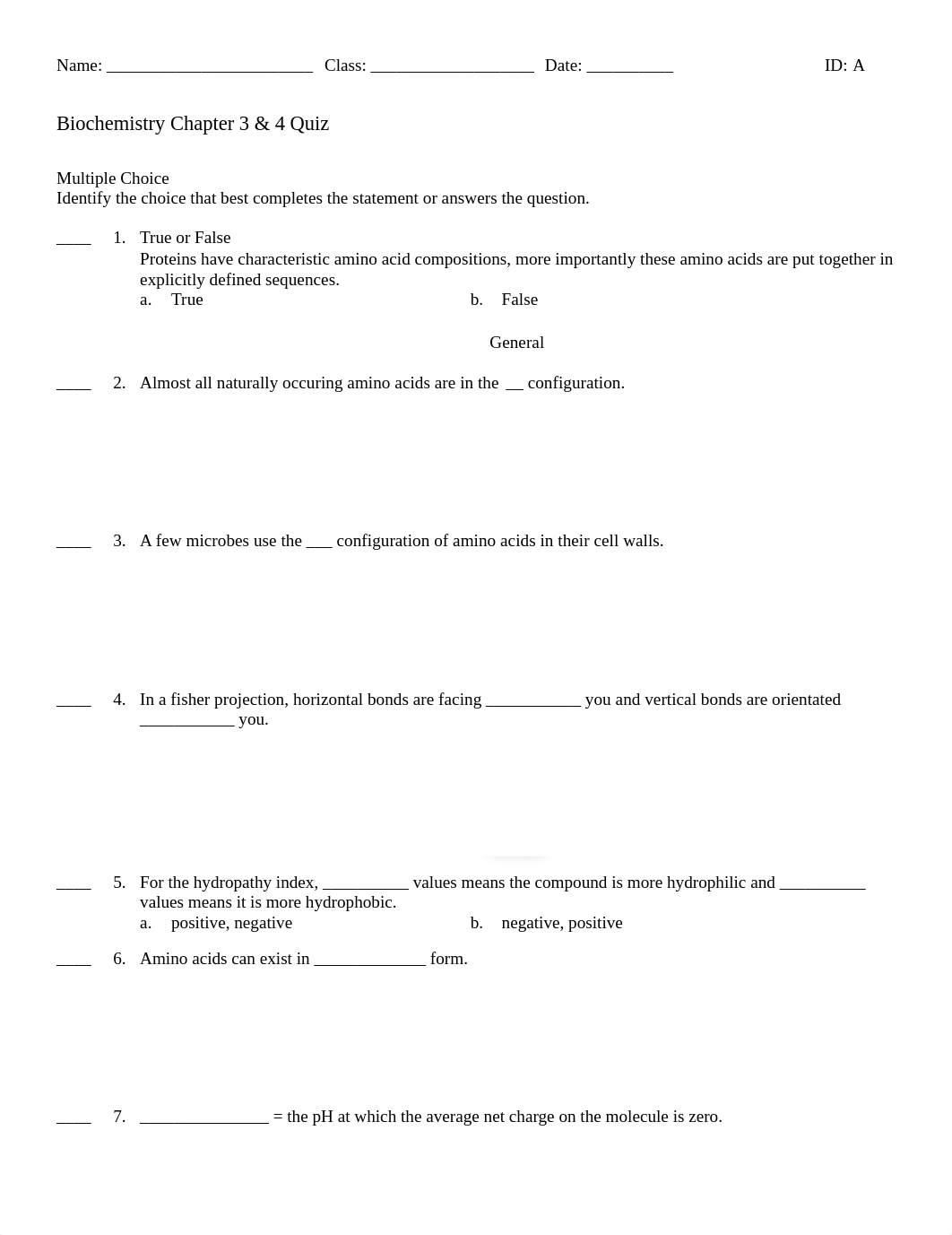 Biochemistry Chapter 3 & 4 Quiz.pdf_disg67w4l34_page1