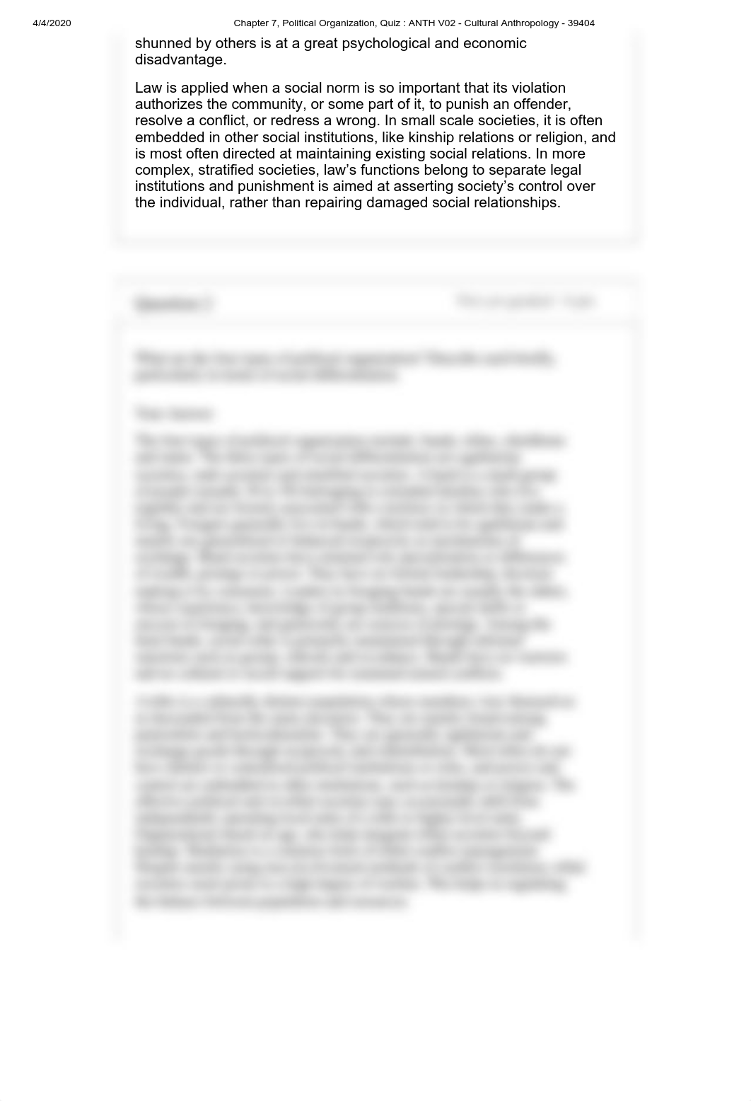 Chapter 7, Political Organization, Quiz _ ANTH V02 - Cultural Anthropology - 39404.pdf_diswwkmim2z_page2