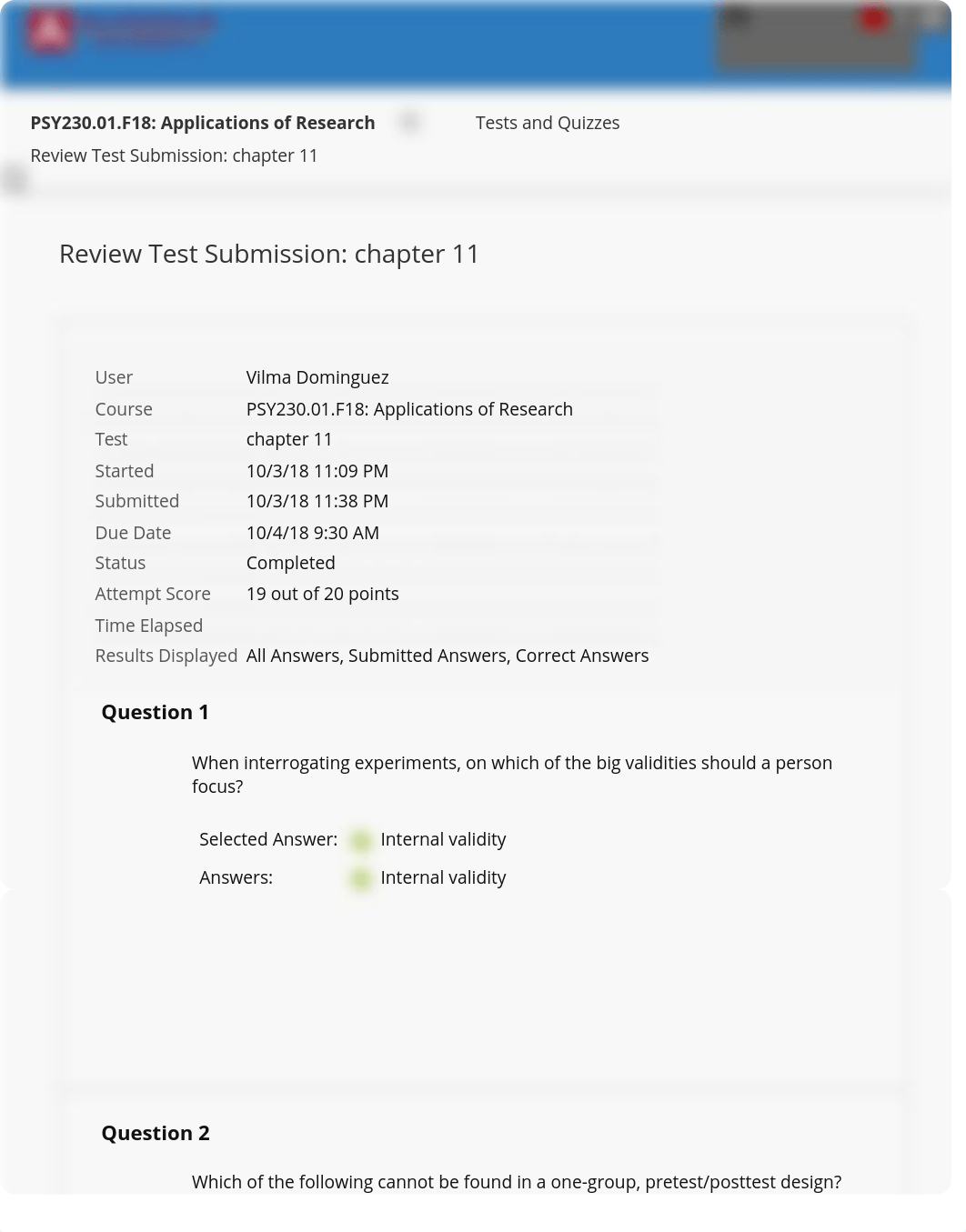 Review Test Submission: chapter 11 - PSY230.01.F18: ....pdf_dit5o51h32o_page1