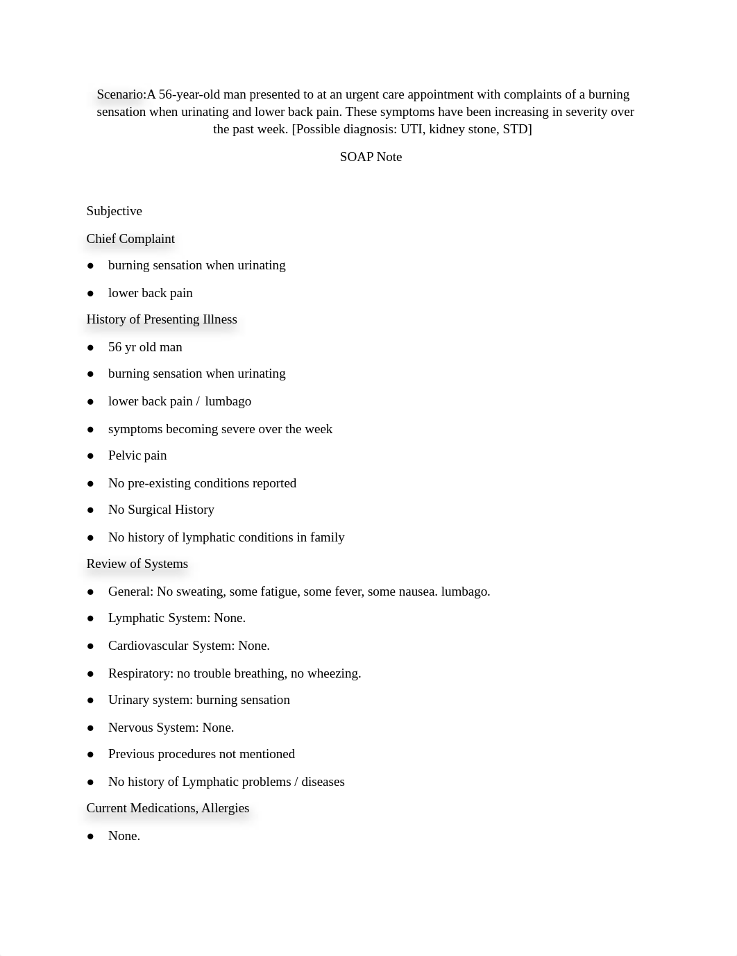 SOAP Note - Urinary System.pdf_ditpfih1g1g_page1