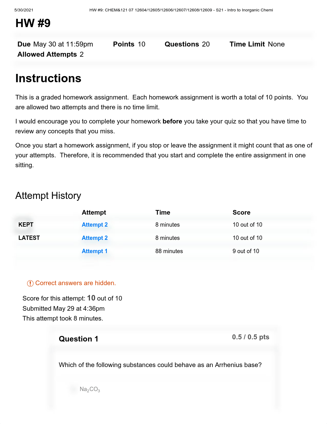 HW #9_ CHEM&121 07 12604_12605_12606_12607_12608_12609 - S21 - Intro to Inorganic Chemi.pdf_dituk9vdgdz_page1