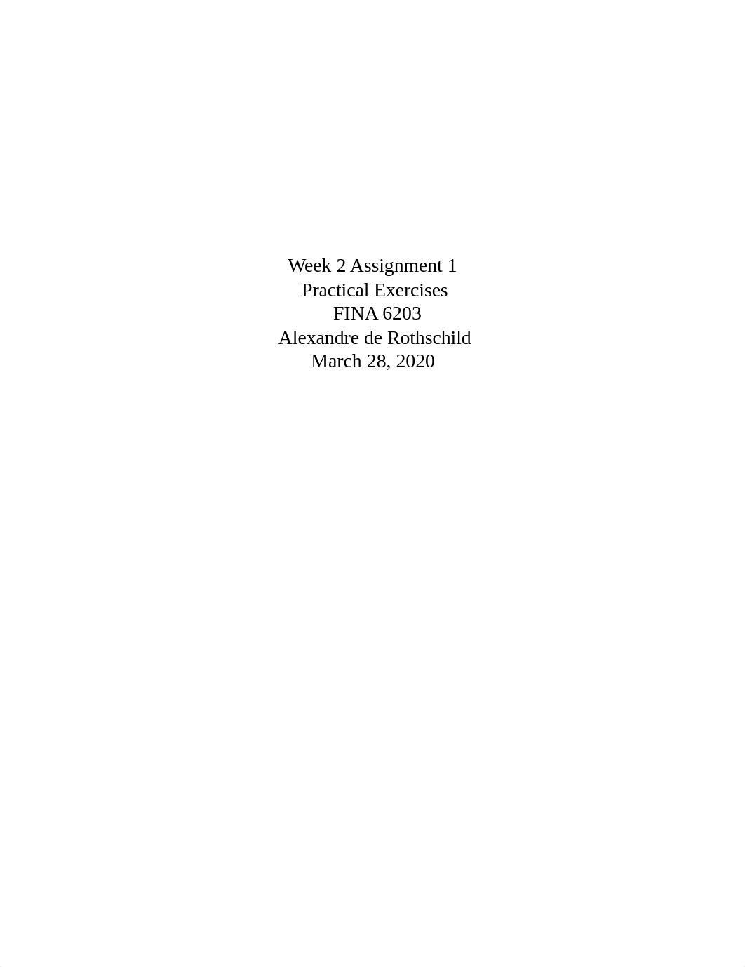 FINA 6203 Alexandre Week 2 Assignment 1 .docx_ditwg1za8zu_page1