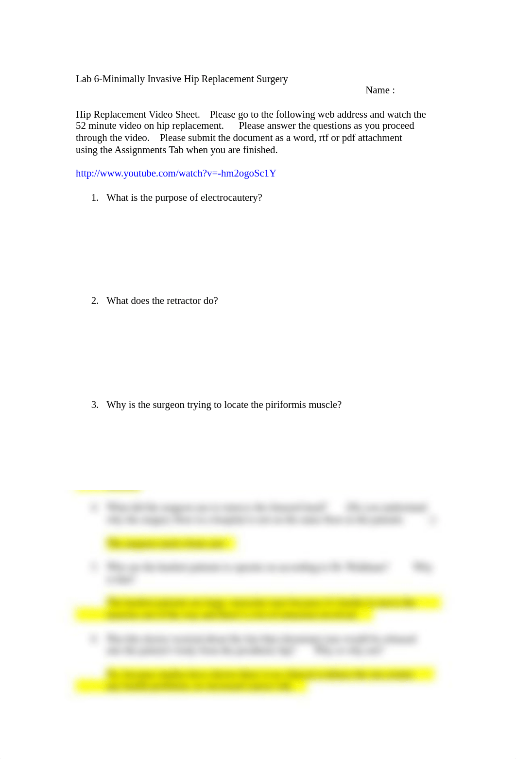 Lab 6 Hip Replacement Video Questions.docx_diuesb5rmm5_page1