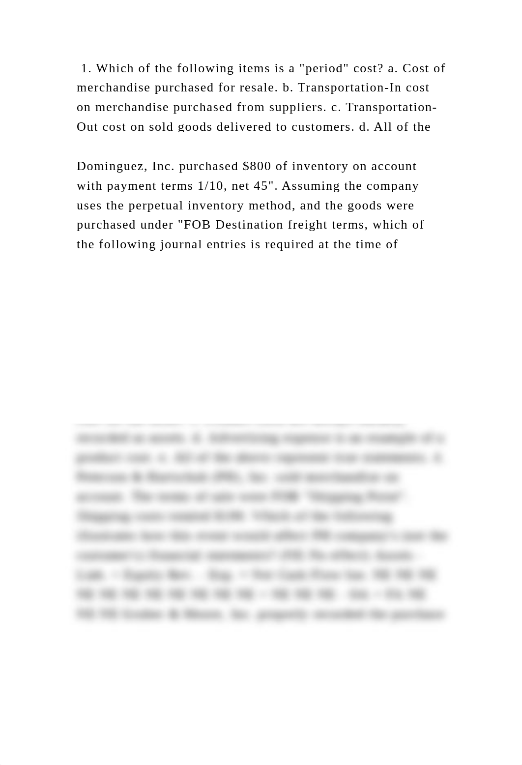 1. Which of the following items is a period cost a. Cost of mercha.docx_diuixnuckn3_page2