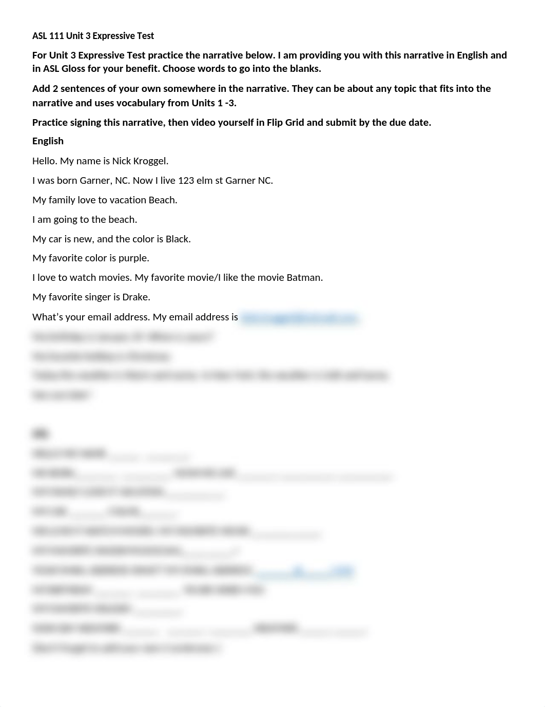ASL 111 Unit 3 Expressive Test.docx_diukxz42w62_page1