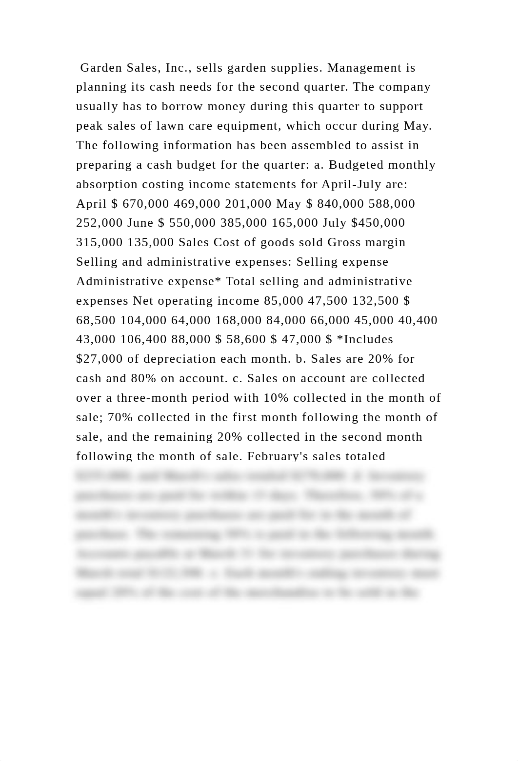 Garden Sales, Inc., sells garden supplies. Management is planning its.docx_divdpsgzrw4_page2