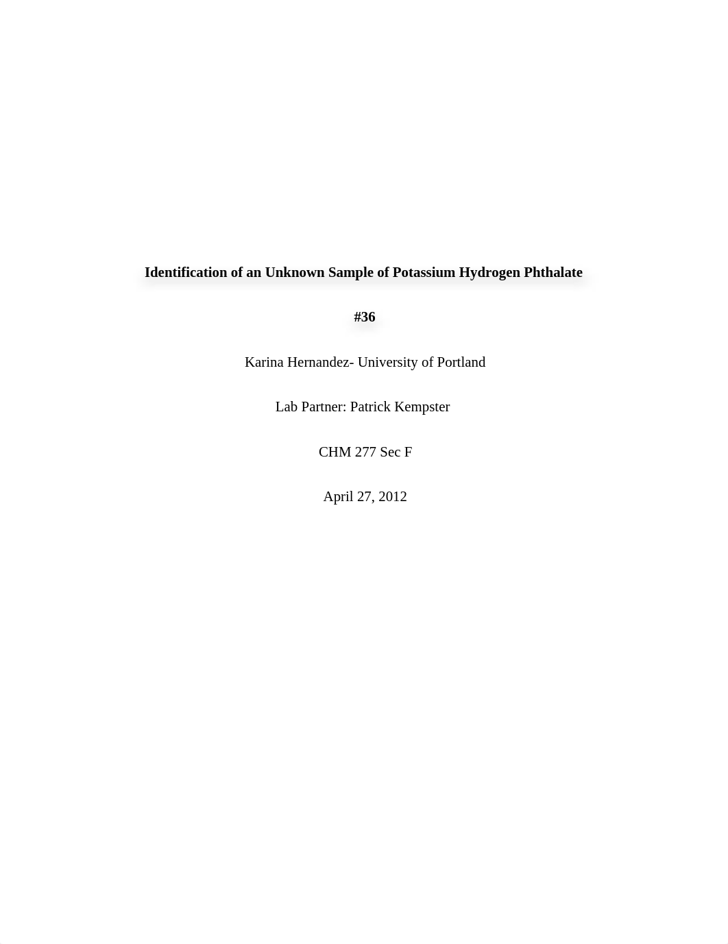 Identification of an Unknown Sample of Potassium Hydrogen Phthalate_divh61yq28o_page1