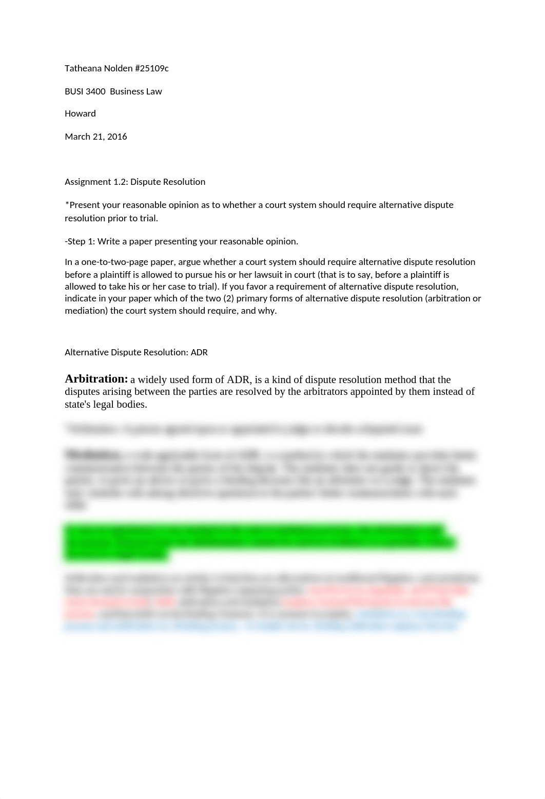 Ch.1 Assign 1.2  Dispute Resolution_divj2ka34ej_page1