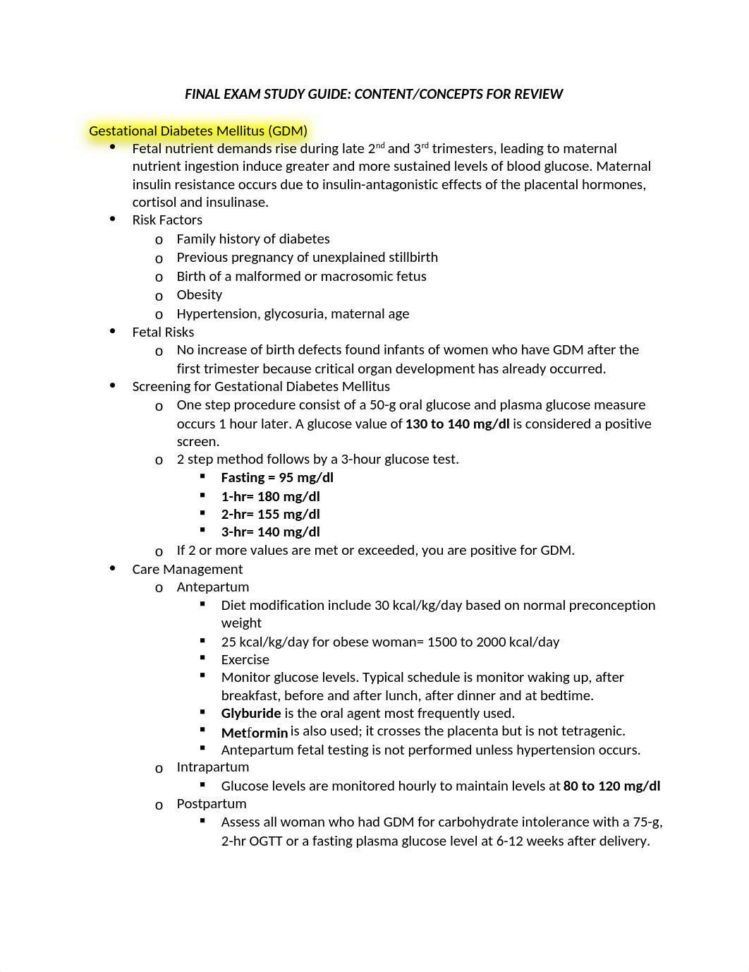 FINAL EXAM STUDY GUIDE Maternity .docx_divjv1k8iyy_page1