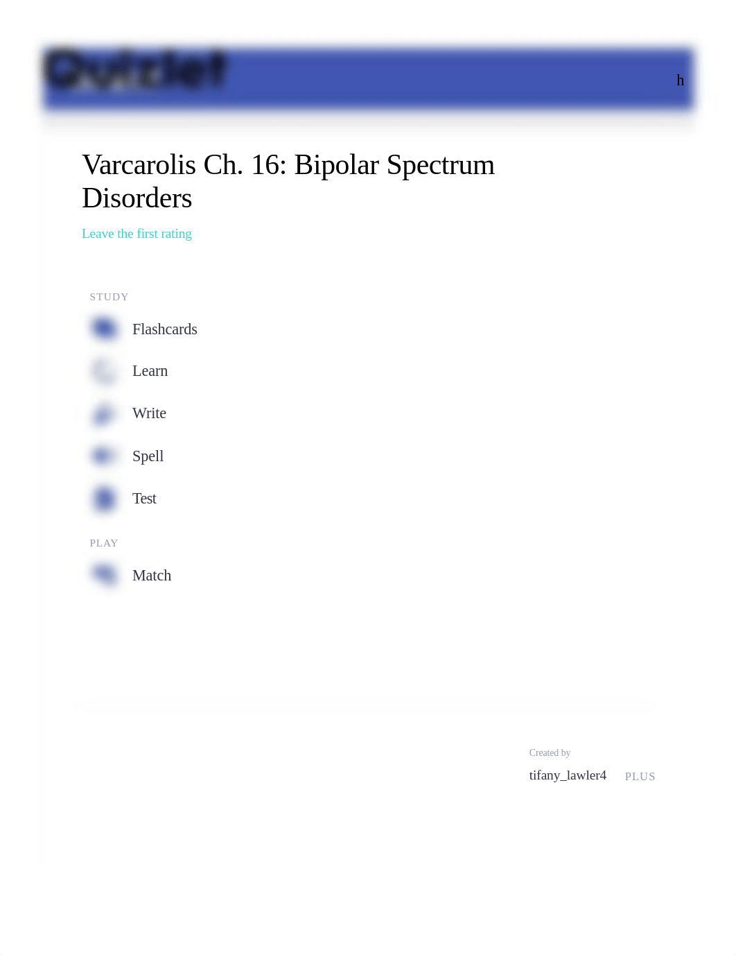 Varcarolis Ch. 16- Bipolar Spectrum Disorders Flashcards | Quizlet.pdf_divu6zhrekp_page1