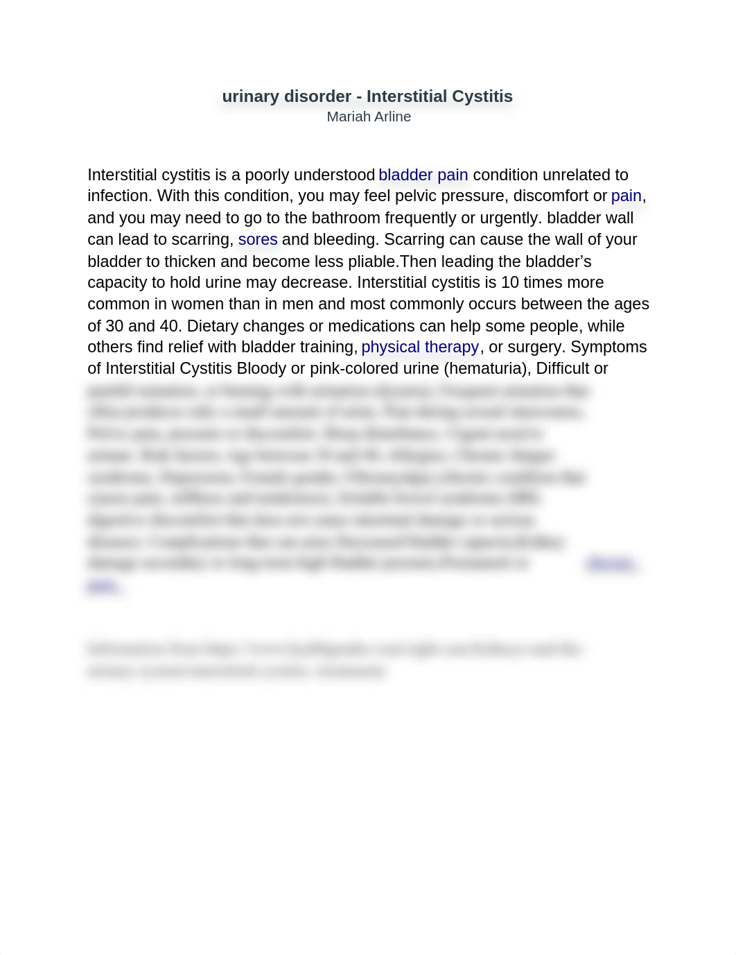 urinary disorder - Interstitial Cystitis.docx_diw92vwv77w_page1