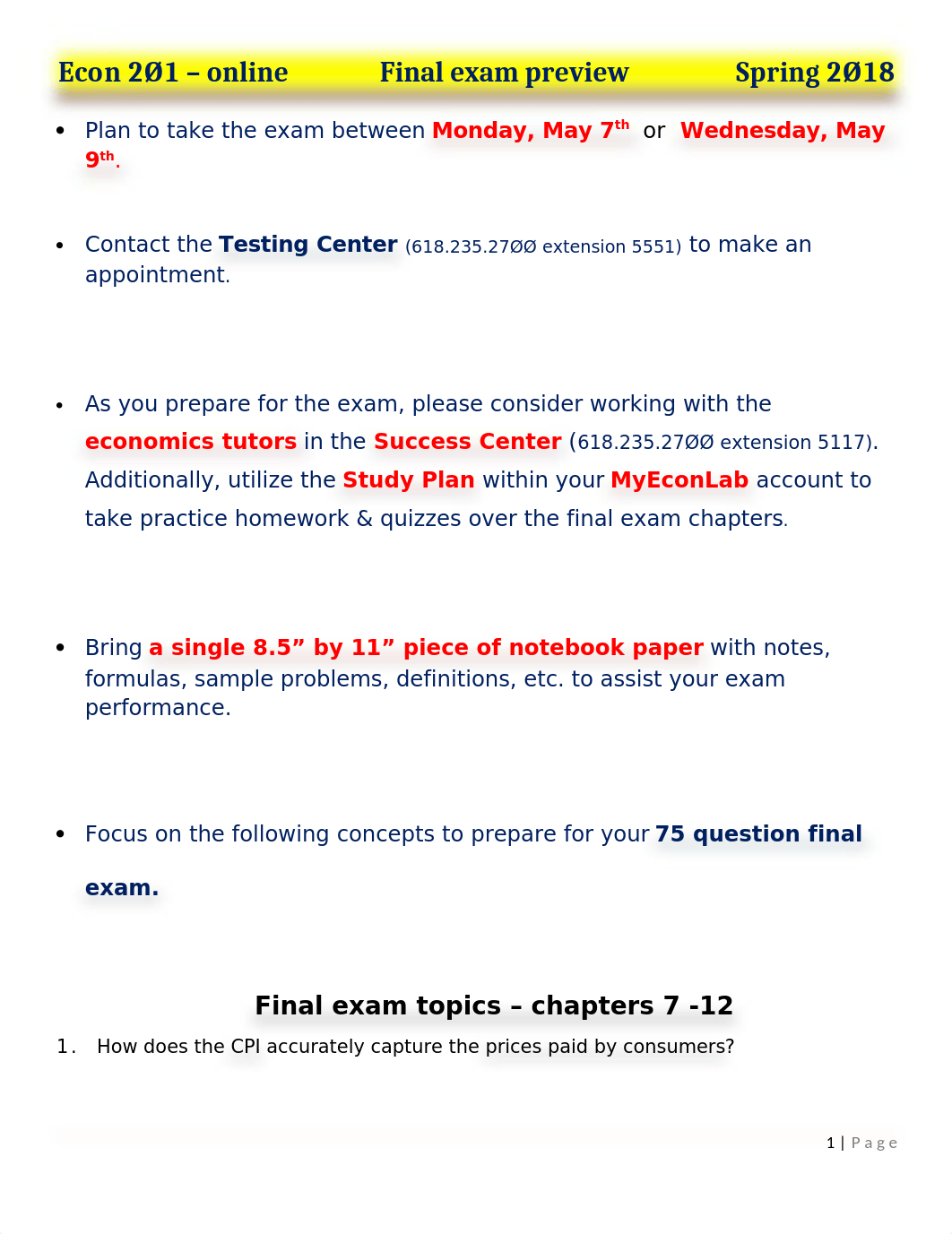 Econ 201 - online   Spring 2018   Final exam Preview.docx_diwcu0qwoyz_page1