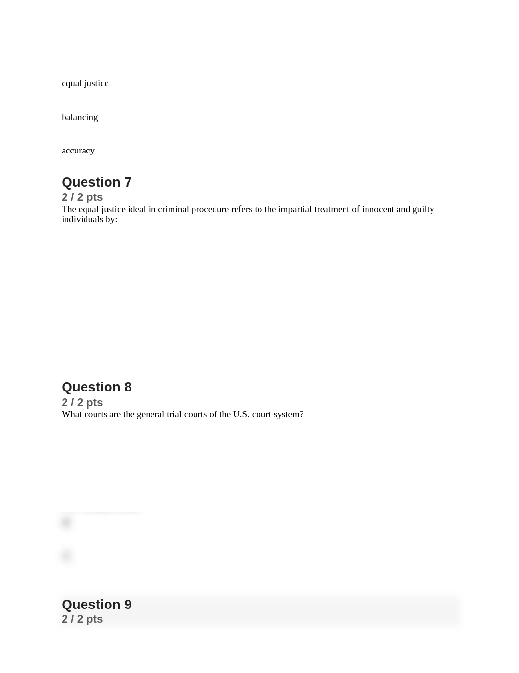 CJUS 410 wk 2 quiz the Constitution criminal procedure searches and seizures.docx_diwwj7a7kjz_page3