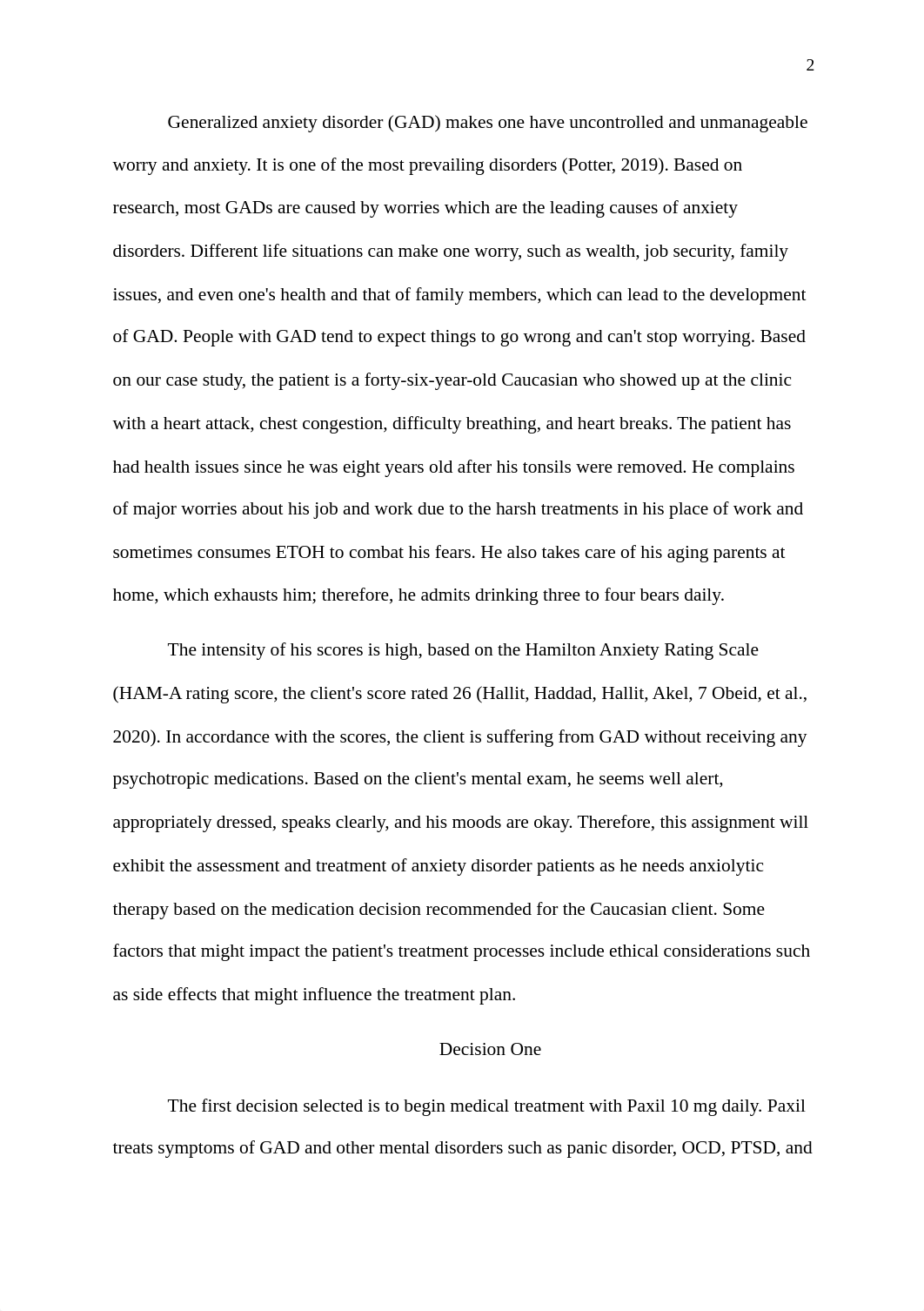 EA. WK 6 Assessing and Treating Clients with Anxiety Disorder.docx_dixh9feacex_page2