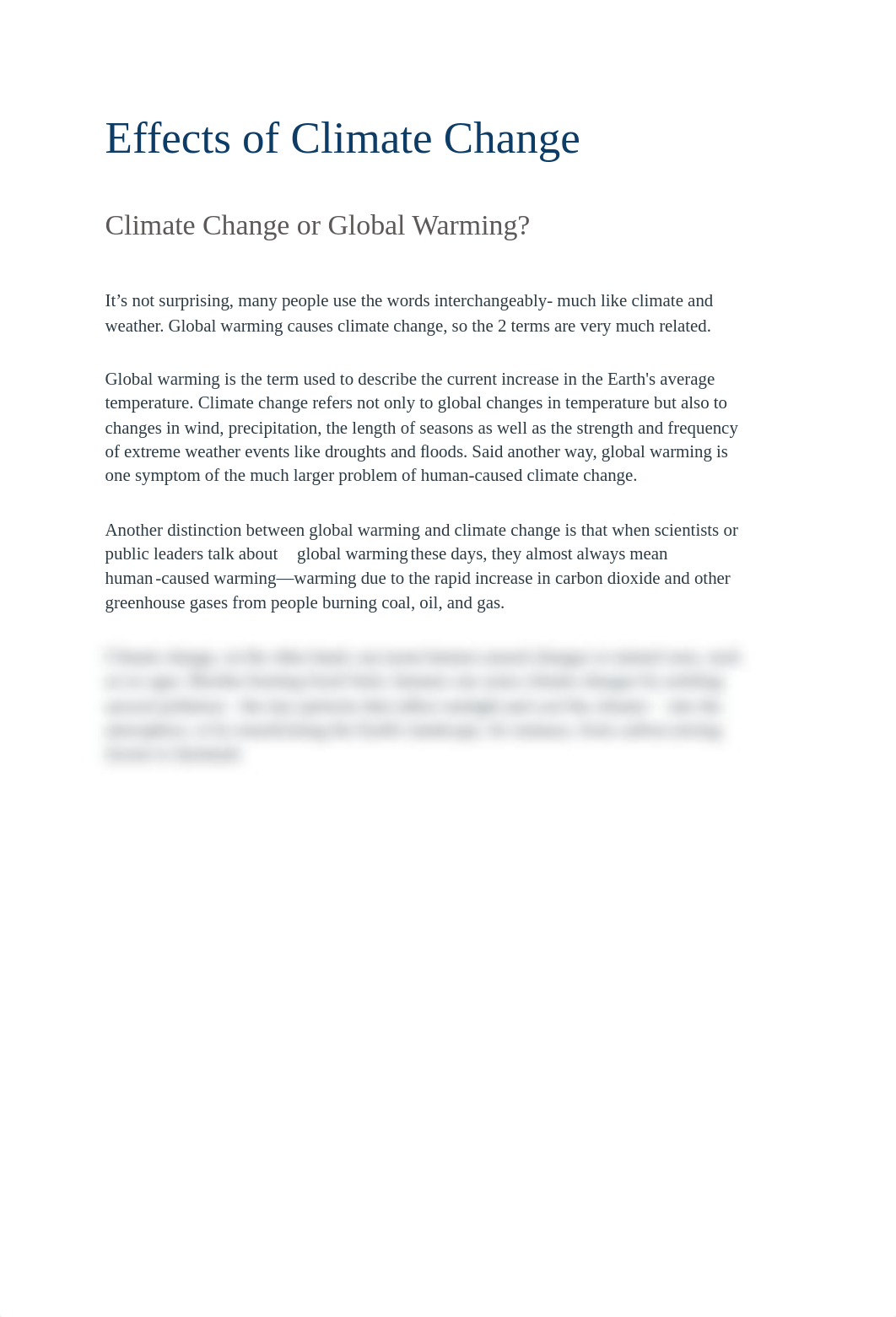 Human Impact on Climate Change - Effects of Climate Change.pdf_dixjb52mo1c_page1