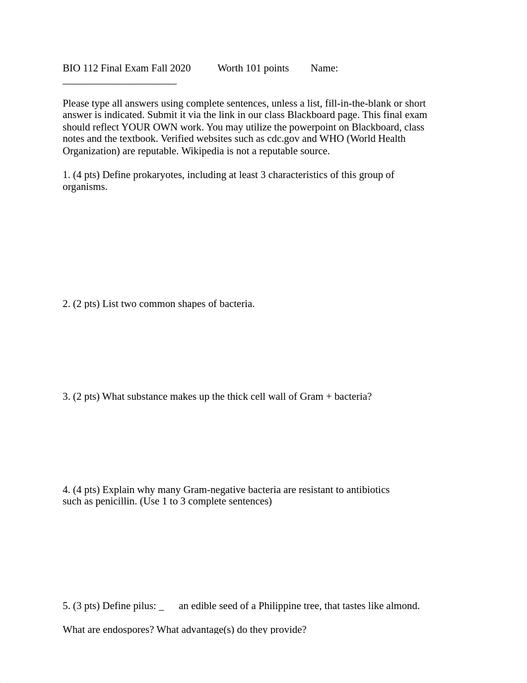 BIO 112 Final Exam Fall 2020.docx_diyavnmywn2_page1