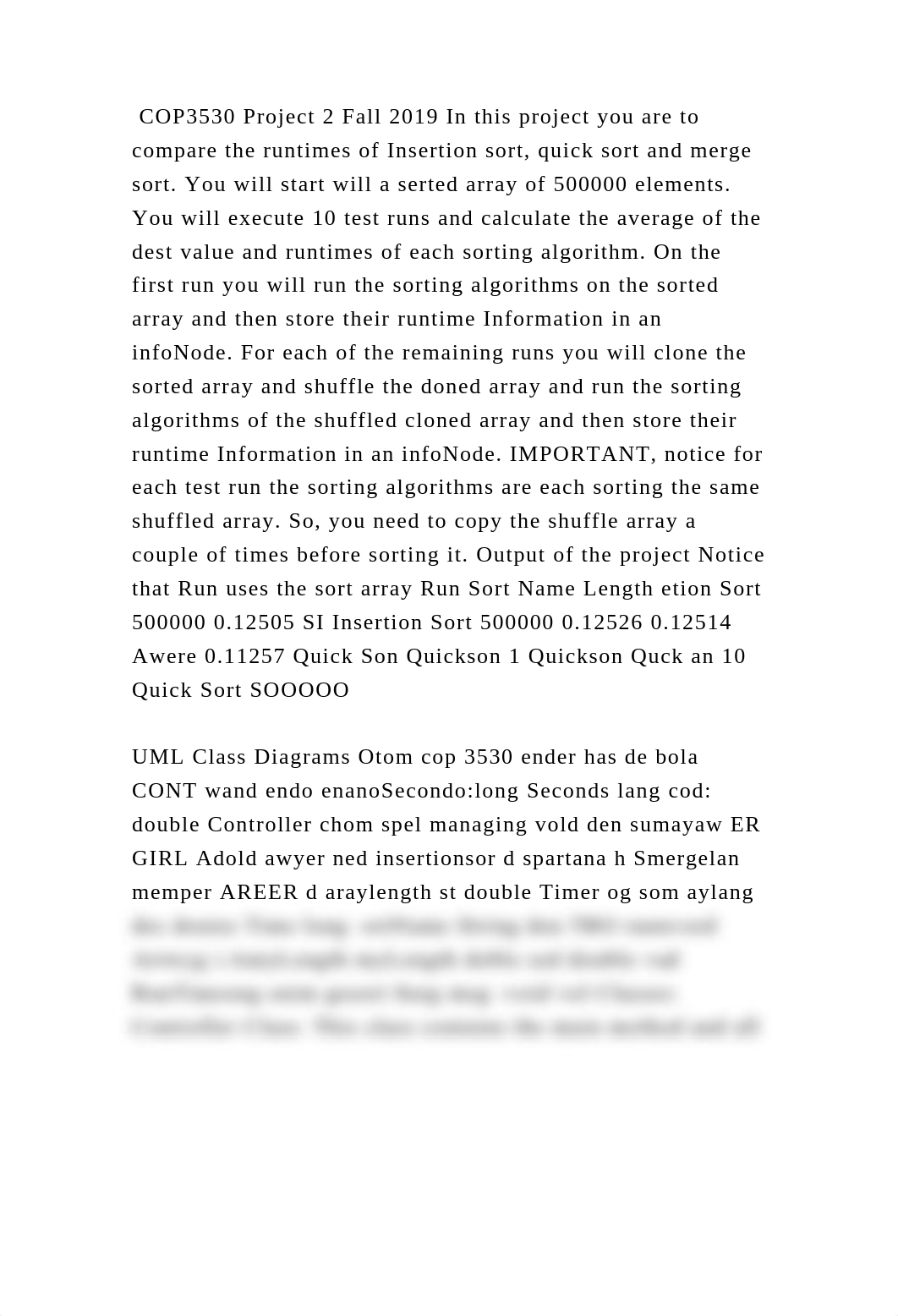 COP3530 Project 2 Fall 2019 In this project you are to compare the ru.docx_diz4epr2006_page2