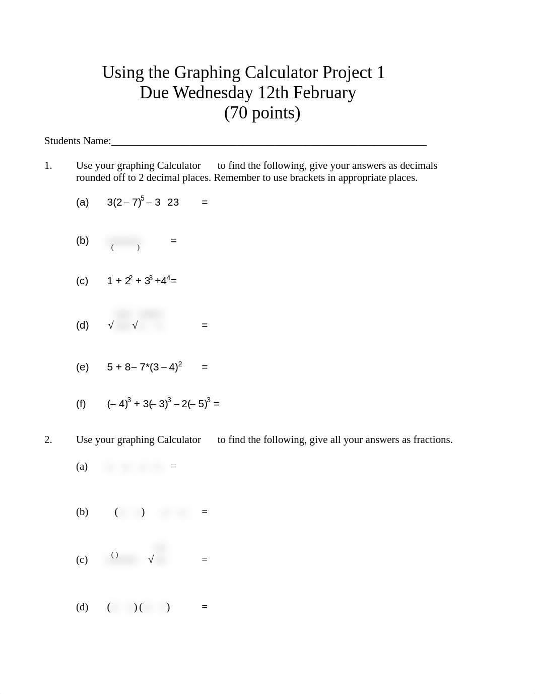 Math 141 Project 2 Winter 2014 Using the Graphing Calculator_diz5eqe6v25_page1