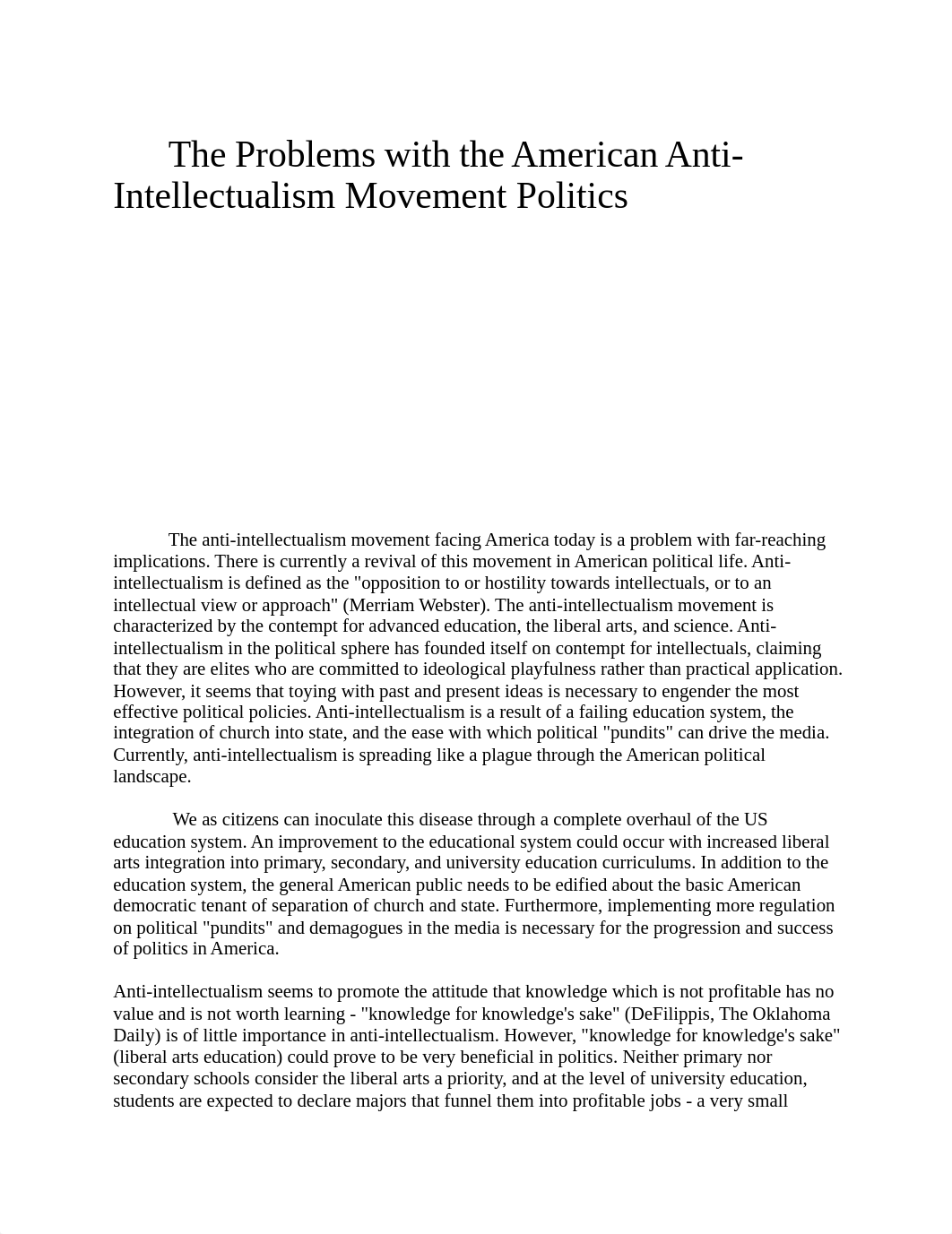 The Problems with the American Anti-Intellectualism Movement Politics.docx_diz8swdpj4j_page1