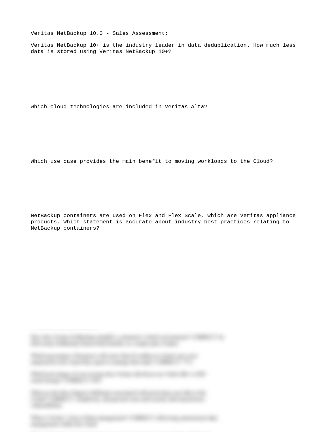 Veritas NetBackup 10.0 - Sales Assessment.txt_dizebucrk4g_page1