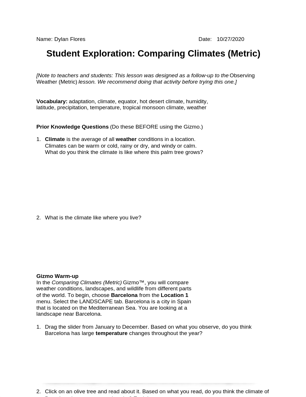 ComparingClimatesSE Dylan Flores.docx_dizrwnnj54m_page1